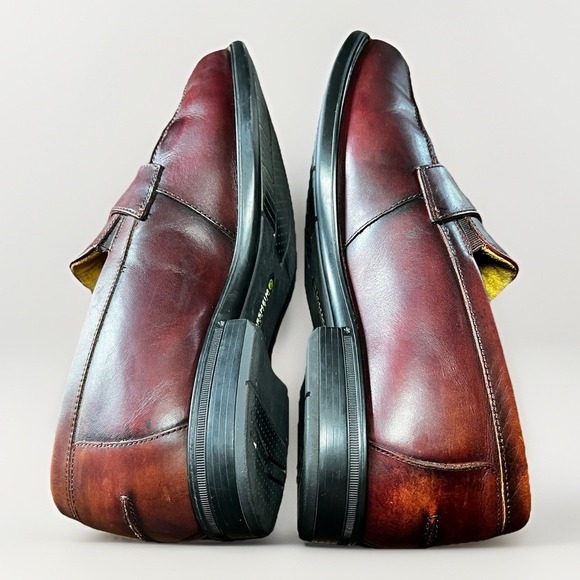 Florsheim Ortholite Mens Loafers Burgundy Leather Penny Moc Dress Shoes Size 12 - Picture 5 of 11